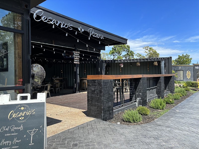 Staff photo by Lyric Lewin / The patio of Cesario's Pizzeria is seen on Aug. 26, 2025.