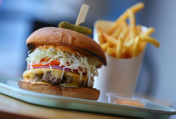 The Burger Harn from Lunch Box in Sebastopol. (Christopher Chung/The...