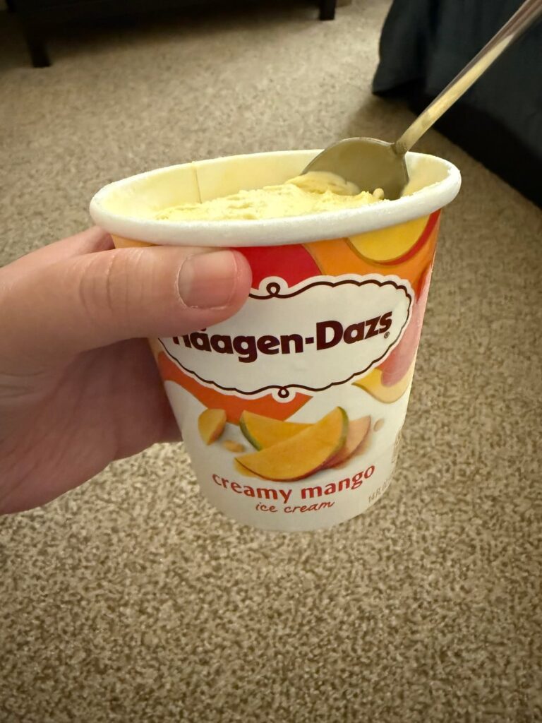 Haagen Dazs creamy mango