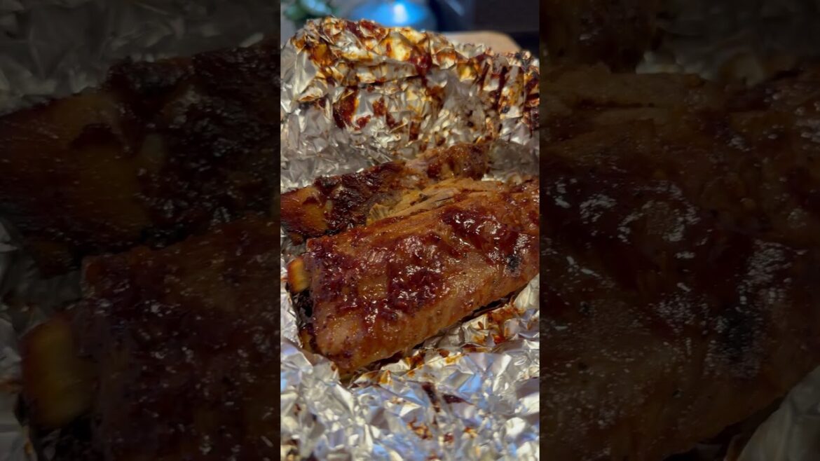 Saturday Dinner! Ribs and Seafood Salad #dinner