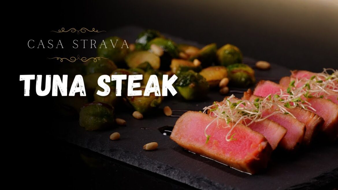 Tuna Steak with Caramelized Brussels Sprouts | Easy Gourmet Recipe Tuna Steak with Caramelized Brussels Sprouts | Easy Gourmet Recipe
