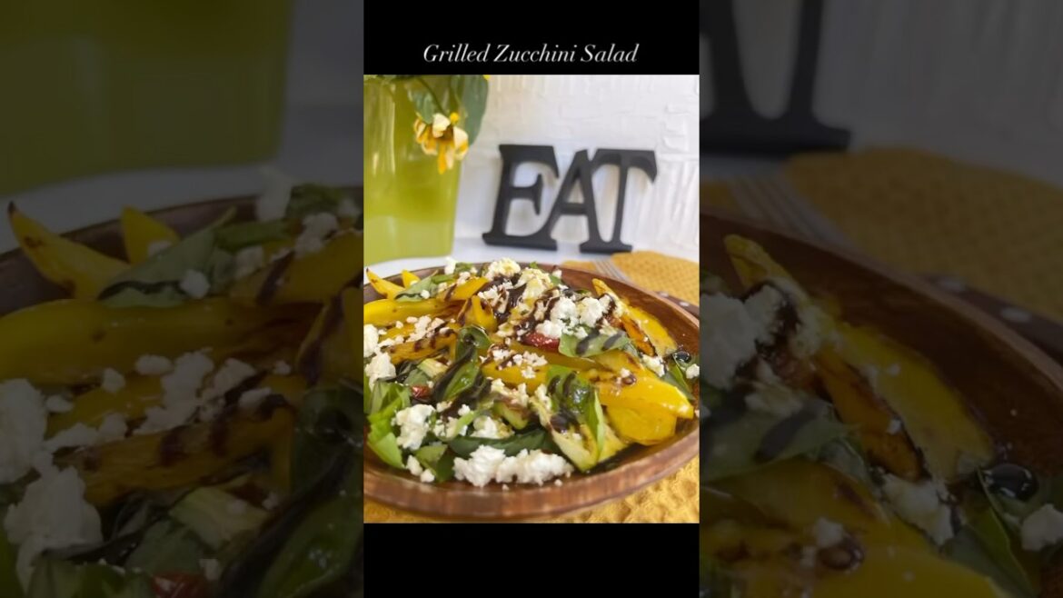 Grilled Zucchini Salad #Zucchini #grilledzucchini #salad #saladrecipe