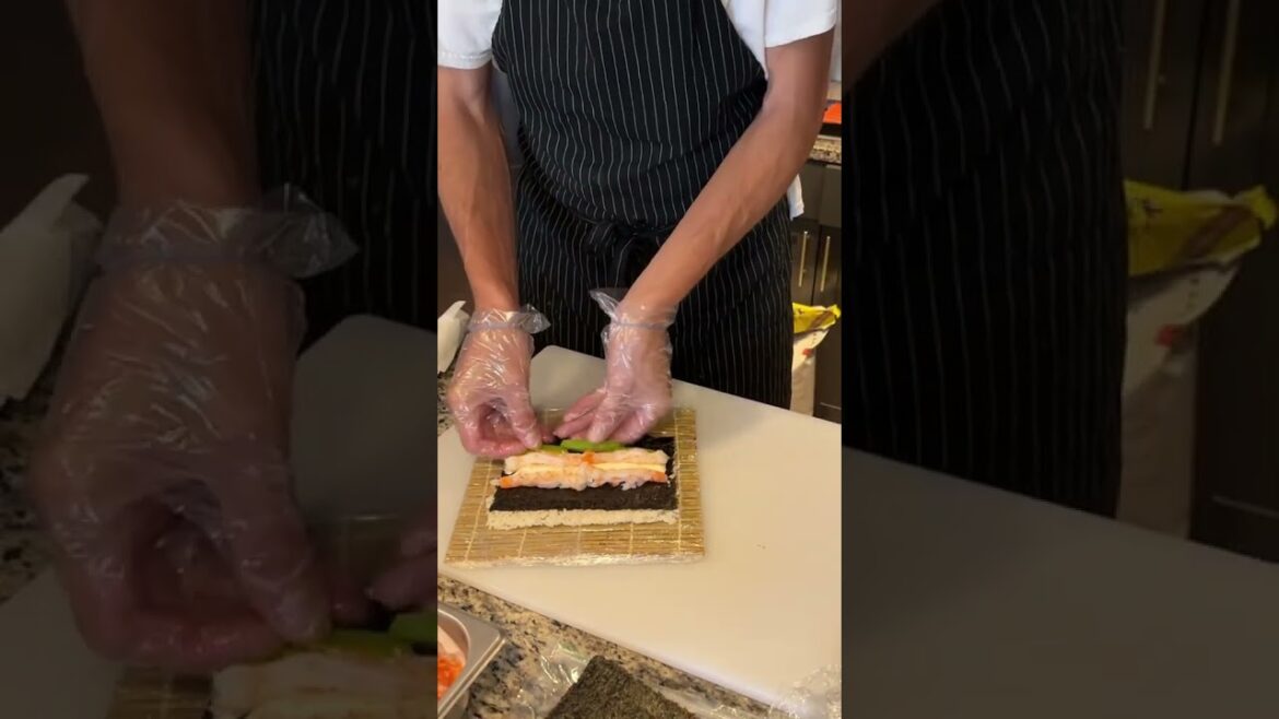 Sushi food recipe mango rolls