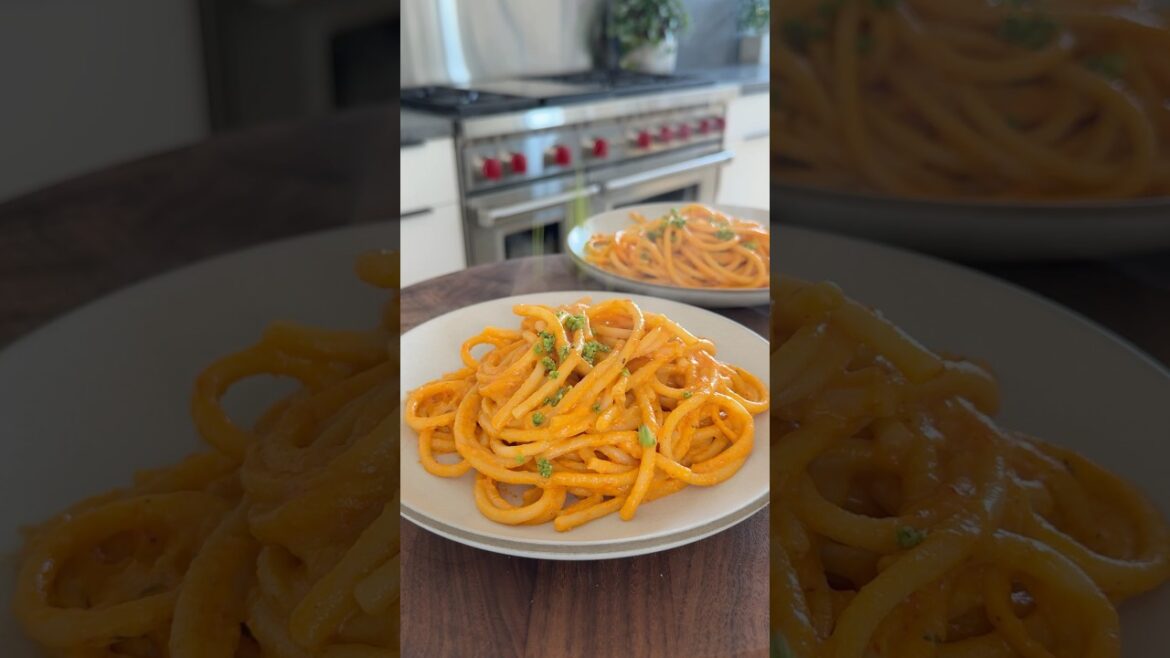 Creamy tomato burrata pasta with basil-parmesan✨
