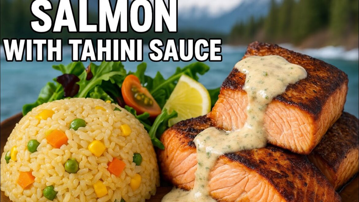 Salmon with Tahini Sauce | Easy Middle Eastern Fish Recipe Salmon with Tahini Sauce | Easy Middle Eastern Fish Recipe