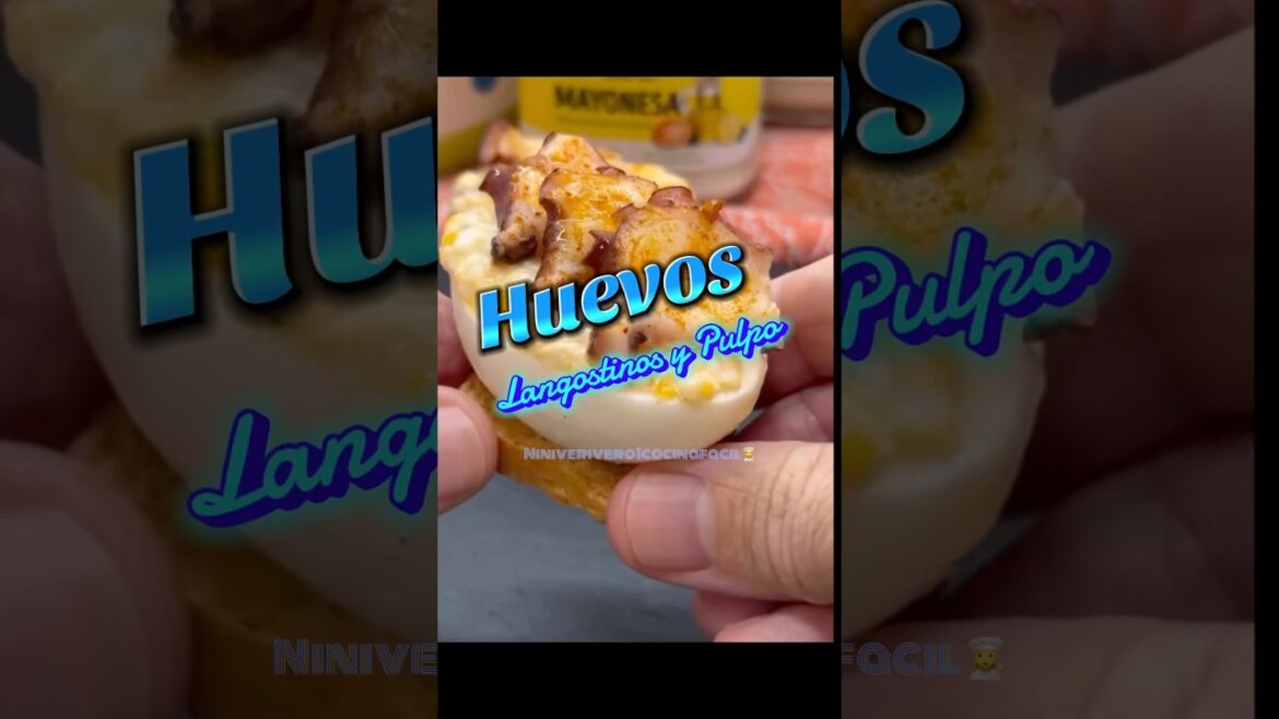 Huevos langostinos y Pulpo #recetas #food #canaldecocina #cocinamediterranea #cocinaconsabor #cocina