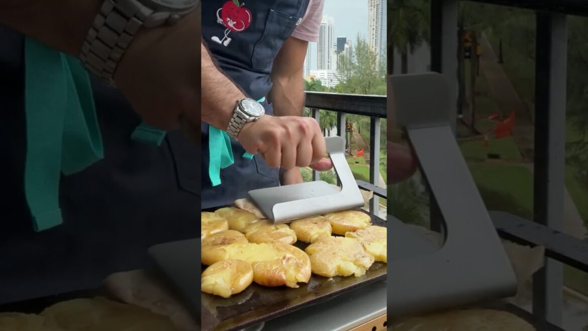 Smashed Potato Salad with Dill Vinaigrette #shorts #recipes #healthyfood