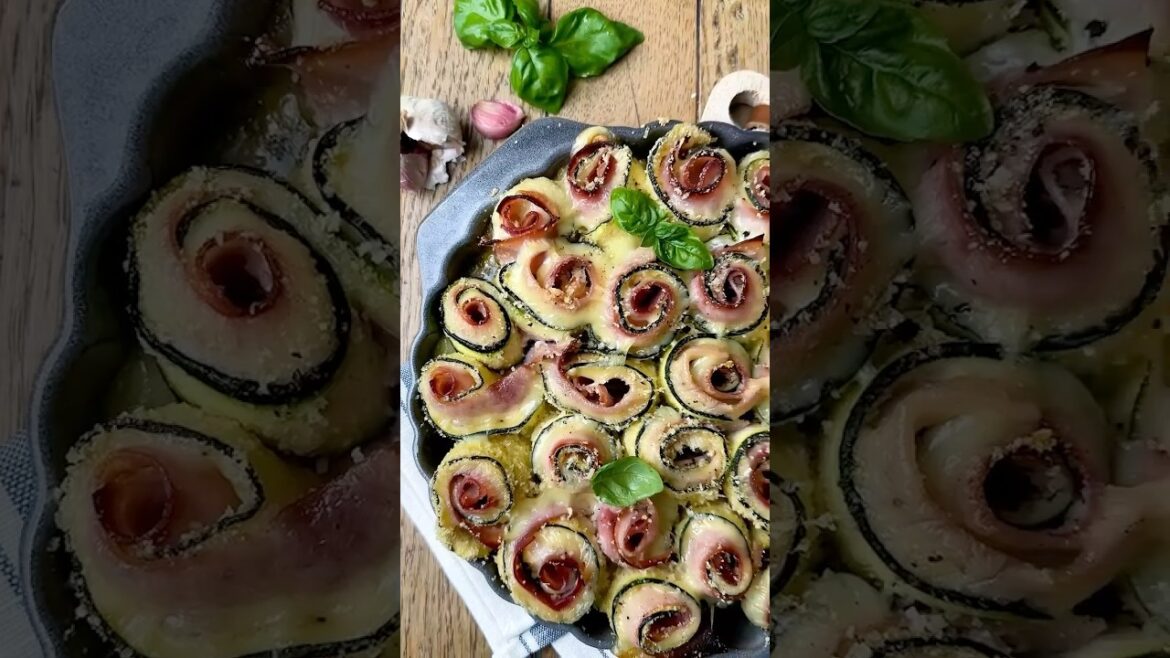 Zucchini-Schinken-Röllchen – Herzhaft und Low Carb Zucchini-Schinken-Röllchen – Herzhaft und Low Carb