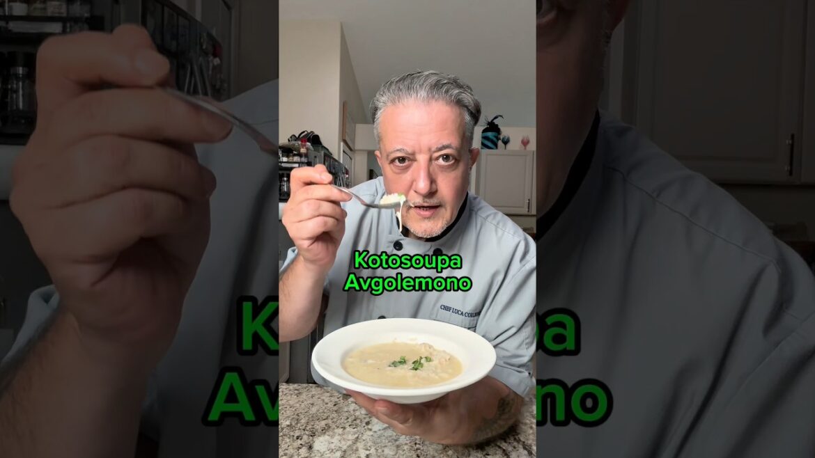 Kotosoupa Avgolemono #greek #soup
