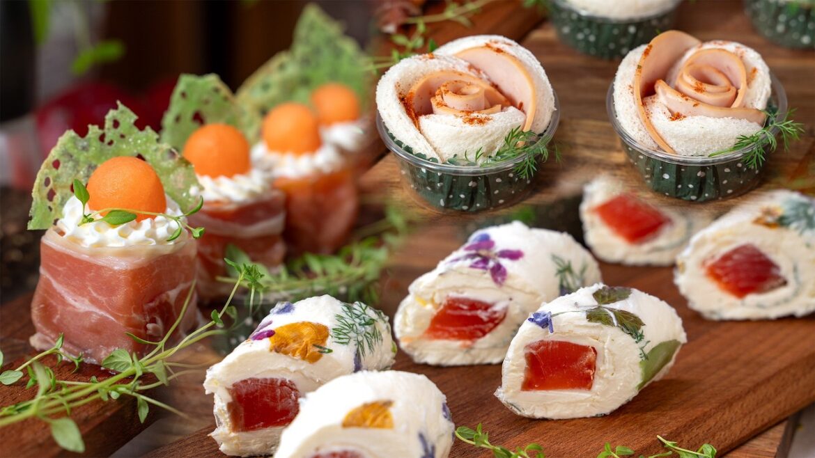 3 Showstopper Appetizers, Melon, Salmon Rolls & Ham Roses. Easy Party Food & Impressive Recipes!