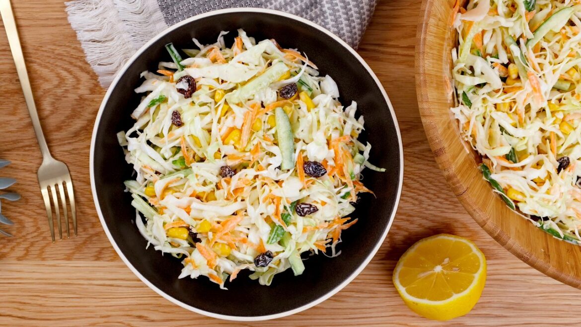 Easy Cabbage Salad Recipe | Quick Coleslaw Salad Recipe