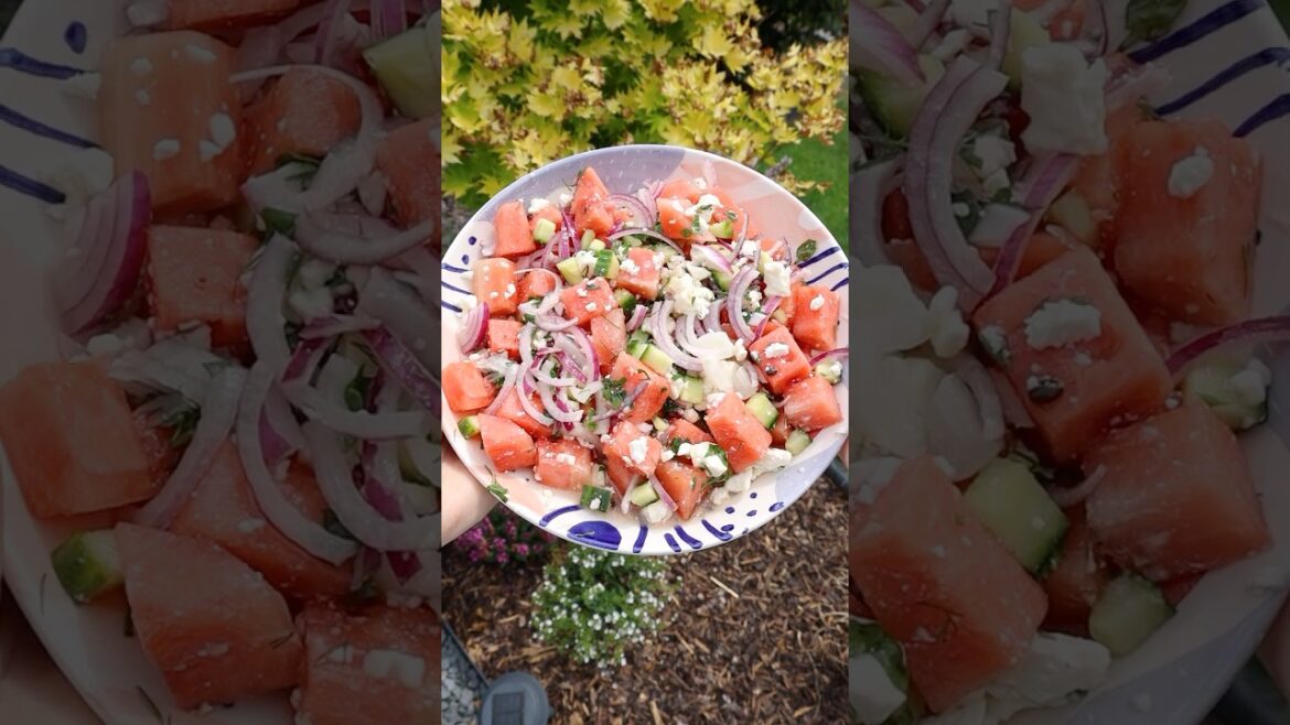 Watermelon Feta Salad #glutenfree #shorts Watermelon Feta Salad #glutenfree #shorts