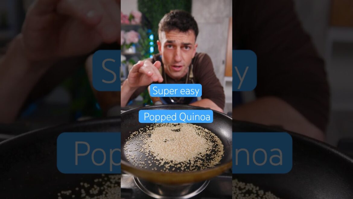 The crunchiest crispy popped quinoa recipe #recipe #foodhack #vegan #quinoa #puffedquinoa #popcorn