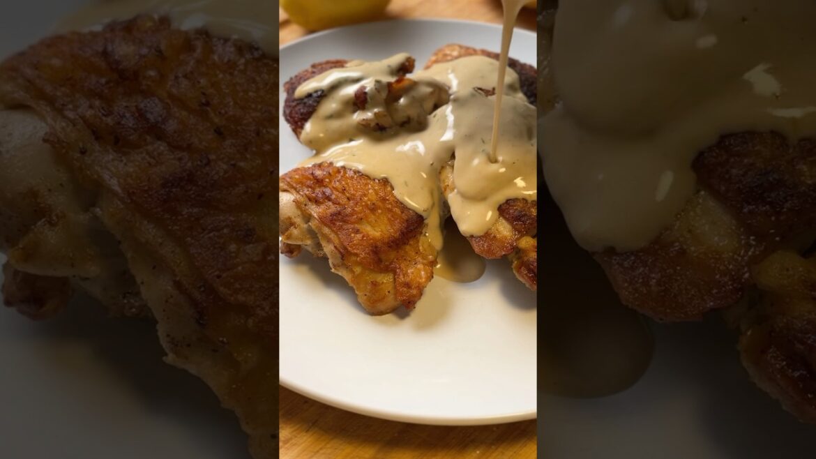 Pan-Roasted Chicken with Creamy Tarragon Sauce