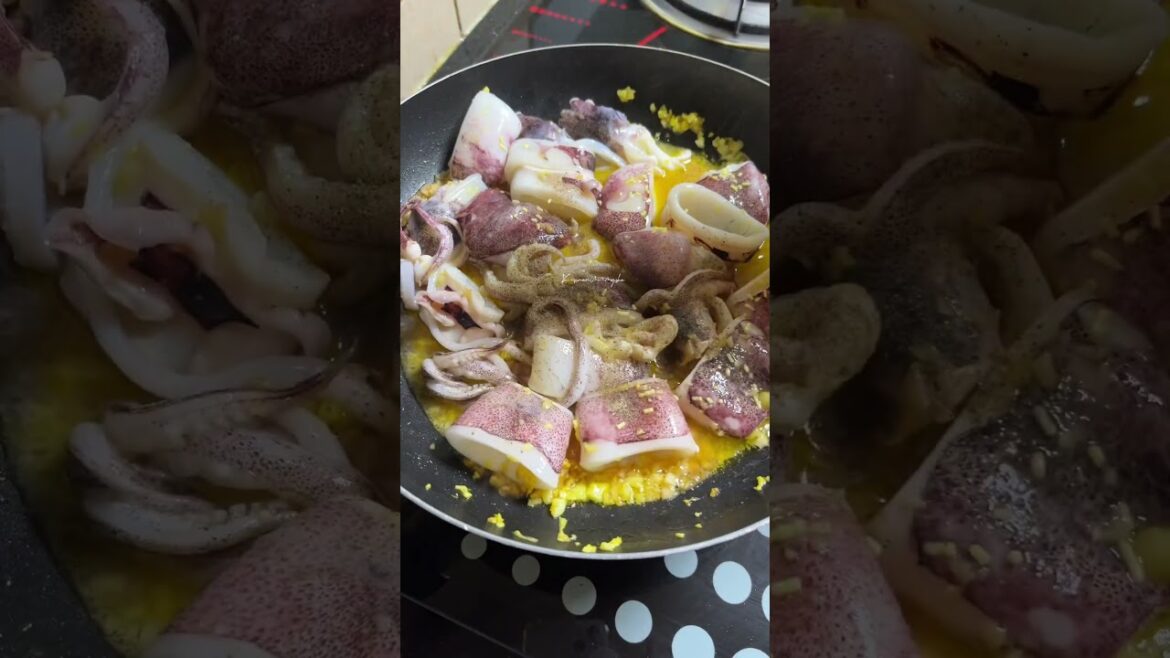 Buttered squid with honey recipe