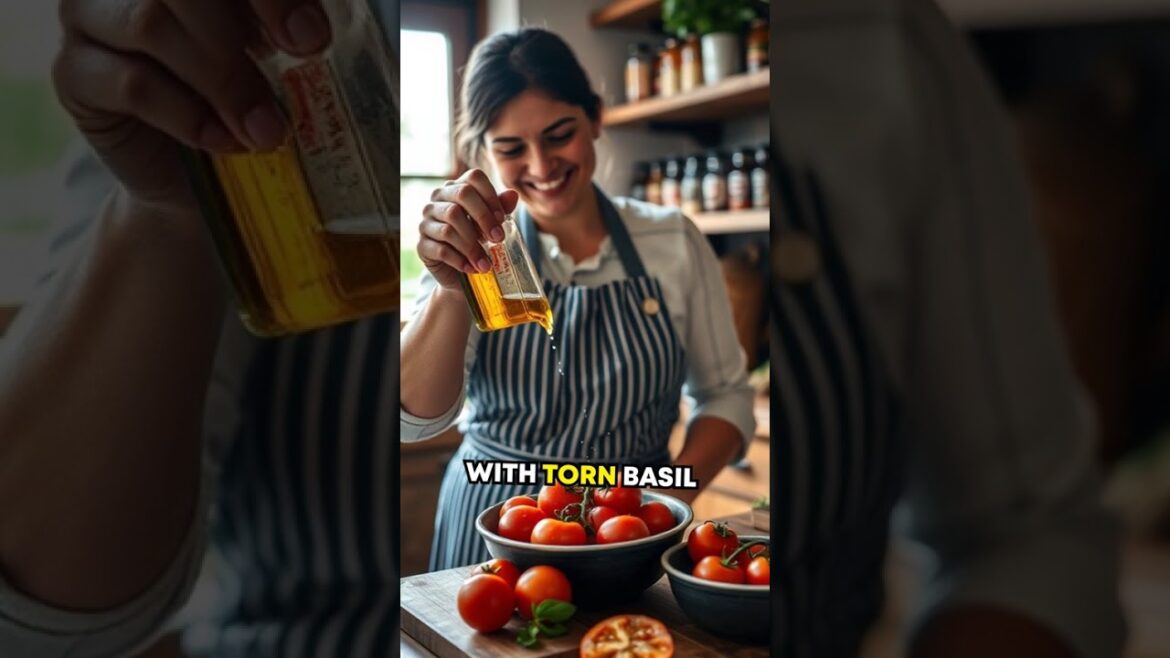 5-Minute Italian Bruschetta: Fresh & Flavorful Bites! #recipe #shorts