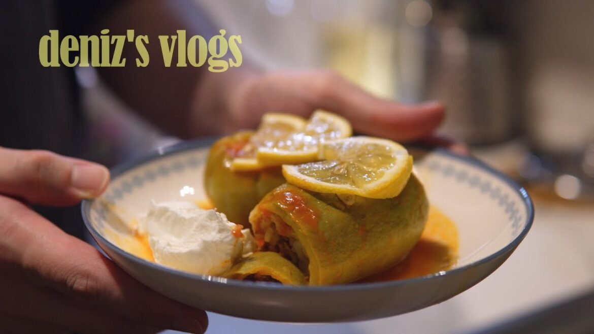 Evening Vlog | Cozy Cooking with Turkish Dolma (Stuffed Peppers)