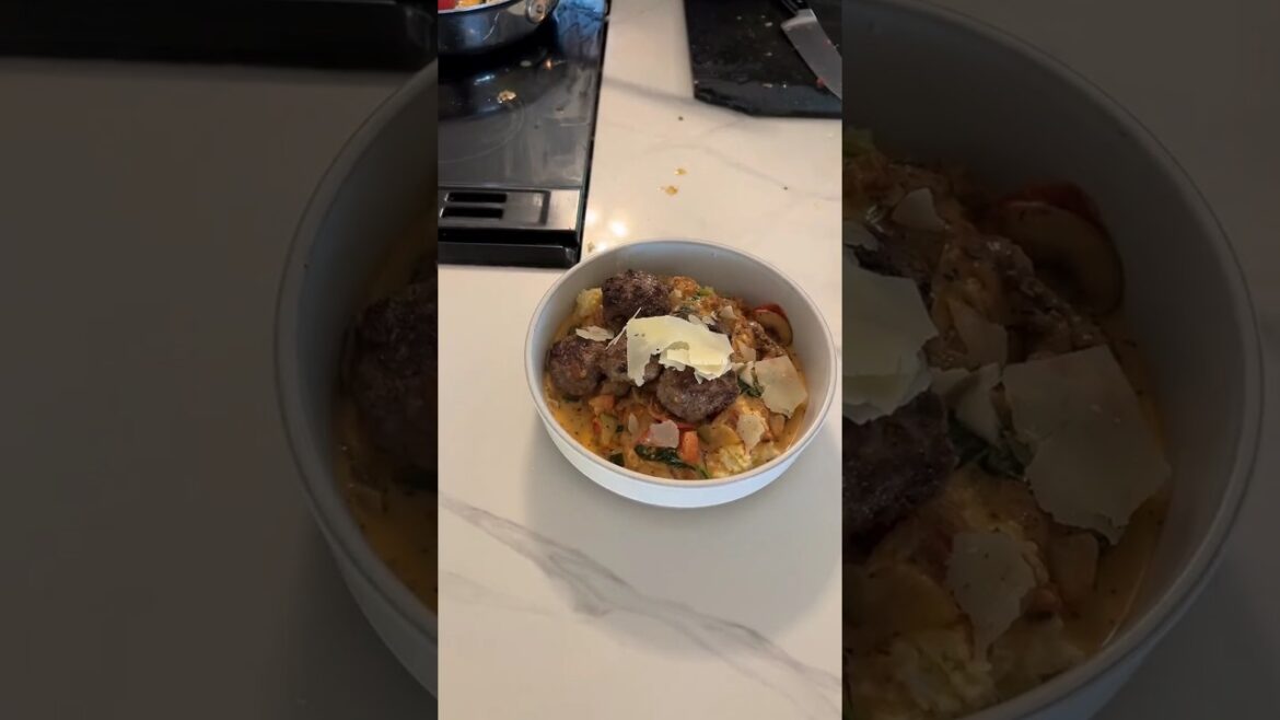 Italian Burgerettes with a Creamy Tomato Ragu and Cheesy Polenta!