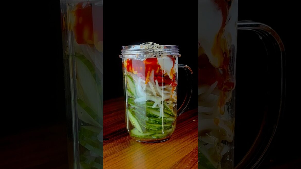 cucumber salad recipe. #cucumbersalad #healthyfood #shorts