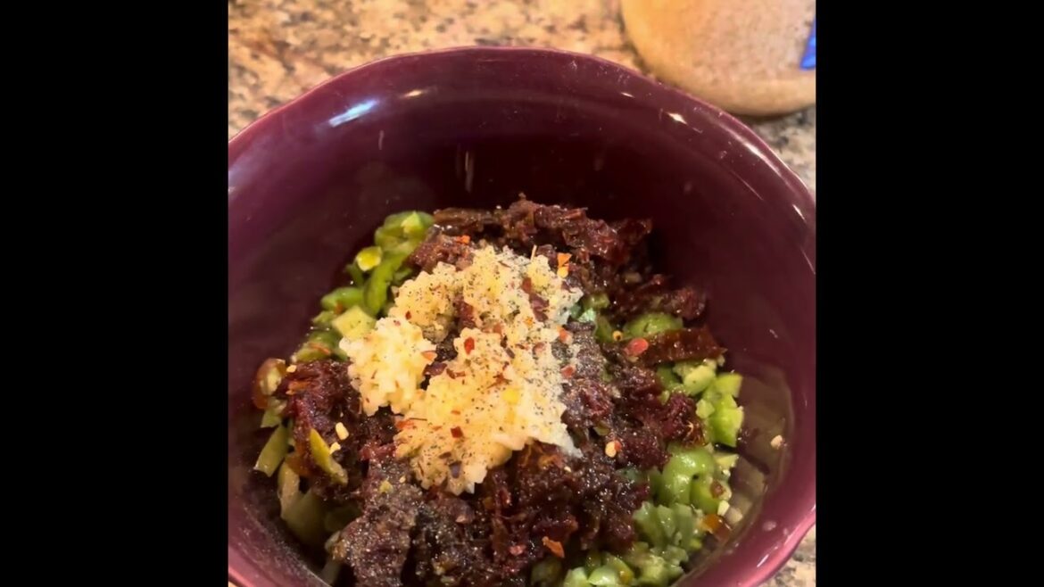 Mediterranean feta and olive dip/appetizer