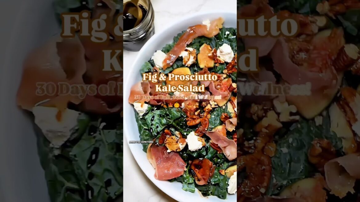 Fig and Prosciutto Kale Salad #recipe #fallrecipes #saladrecipes