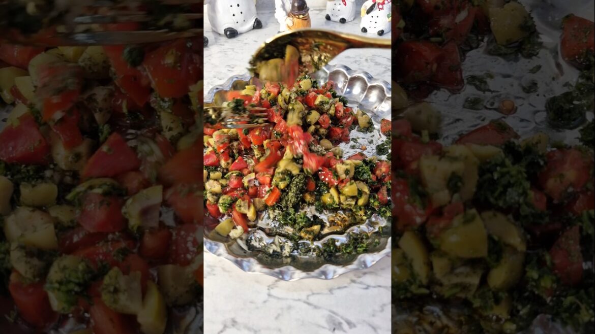 This turkish salad with lots of olives and balsamic vinegar will drive everyone crazy!!!!