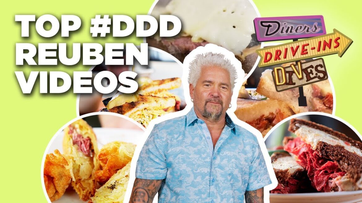 Top 5 #DDD Reuben Videos with Guy Fieri | Diners, Drive-Ins and Dives | Food Network