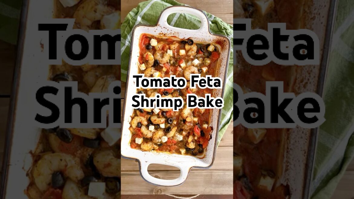 Tomato Feta Shrimp Bake | Easy Mediterranean Dinner Recipe Tomato Feta Shrimp Bake | Easy Mediterranean Dinner Recipe