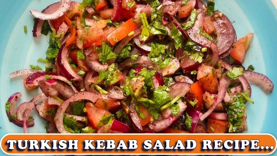 Turkish Kebab Salad Recipe With Onions Tomatoes Parsley And Sumac Easy Side Dish | How to Cook
