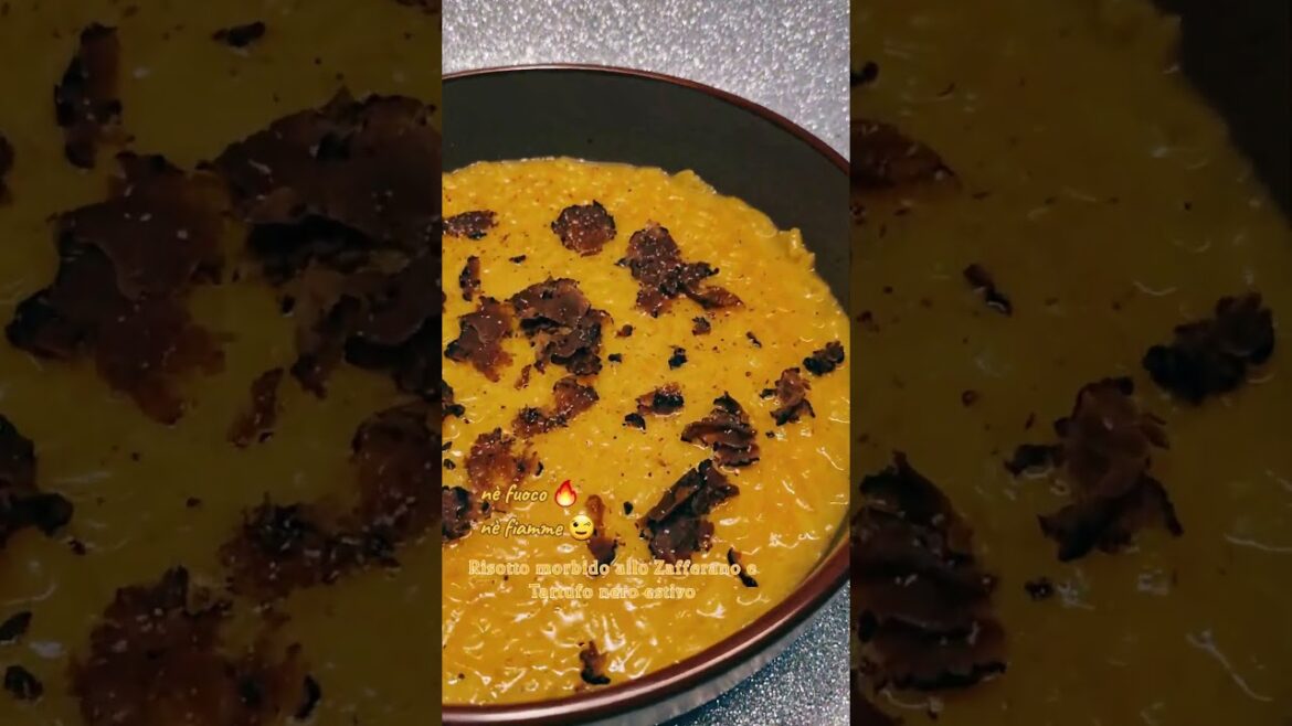 Risotto allo Zafferano e Tartufo nero estivo. #eccheccivuole