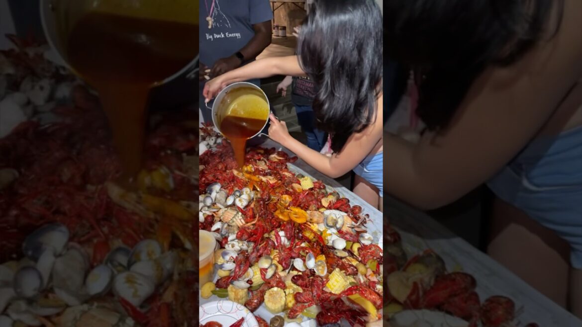 Seafood boil. #seafood #seafoodboil #crawfish #crawfishboil