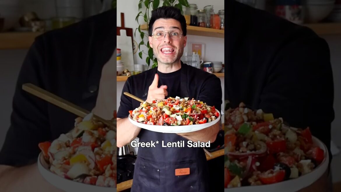 Greek Lentil Salad (marinated lentils)