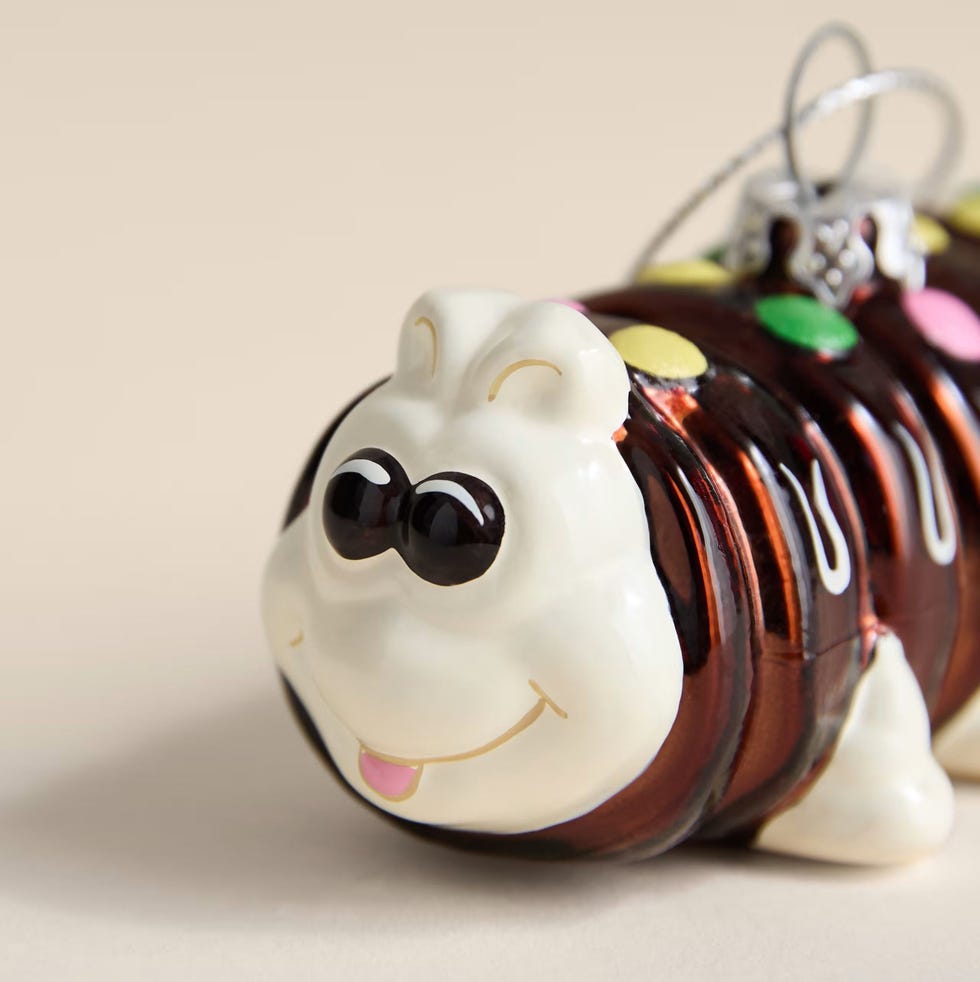 Colin the Caterpillar Glass Hanging Decoration