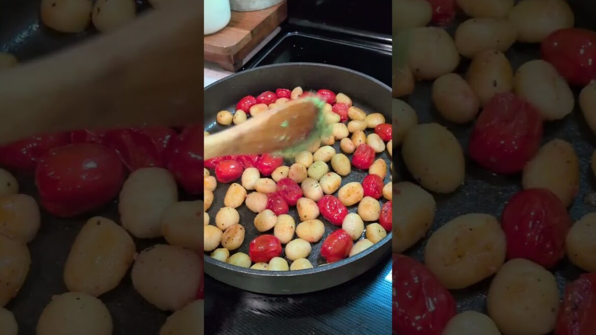 Pesto and Cherry Tomato Burst Gnocchi Pasta for fun summer dinners Pesto and Cherry Tomato Burst Gnocchi Pasta for fun summer dinners