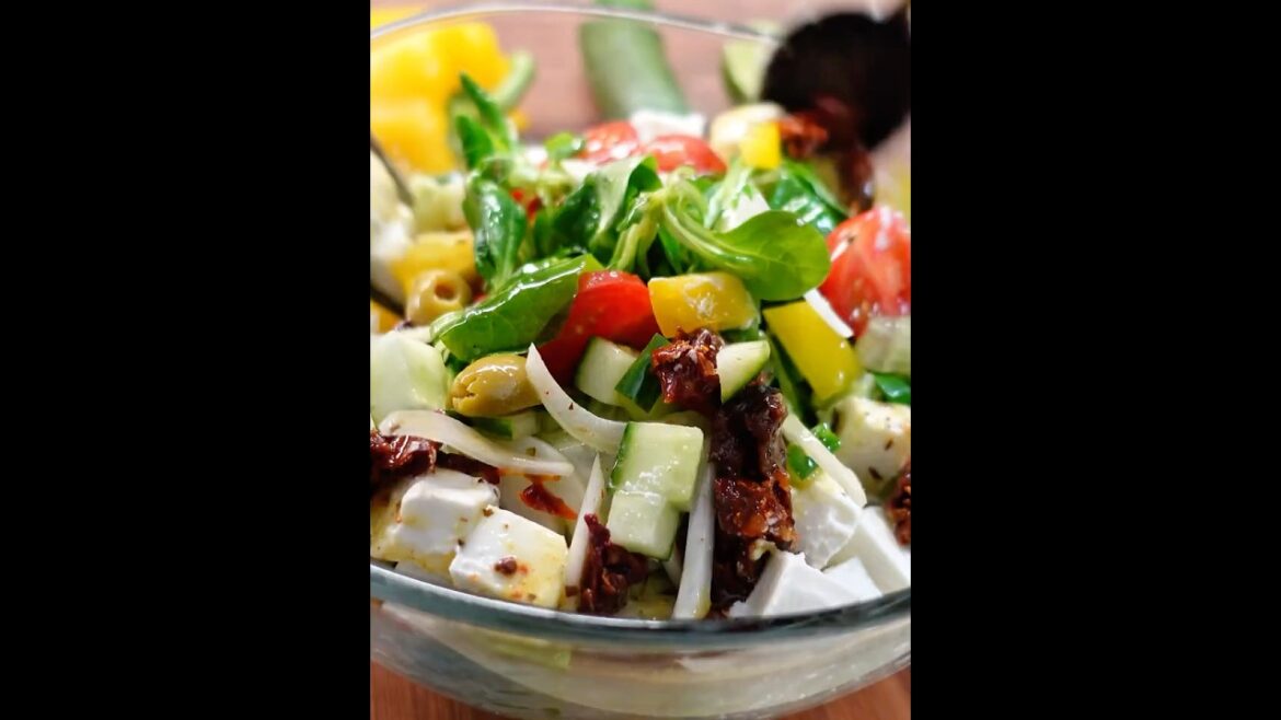 Best Summer Salad with Feta & Sun-Dried Tomatoes | Quick & Healthy