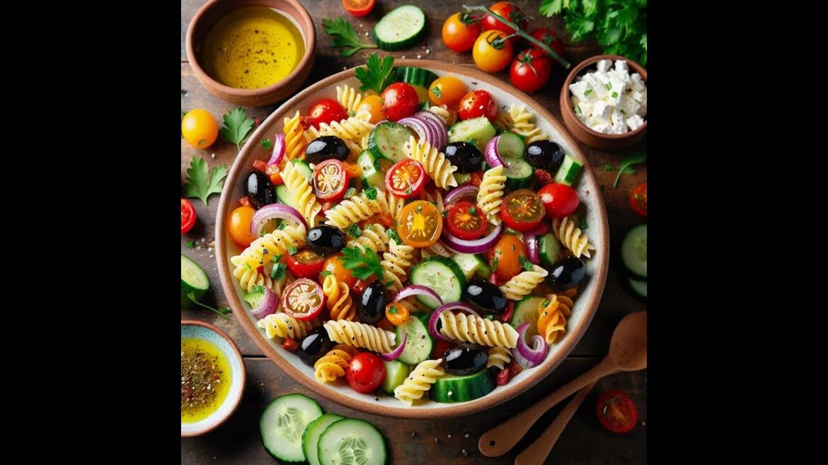 Vegan Greek Pasta Salad - Bright, Fresh & Quick