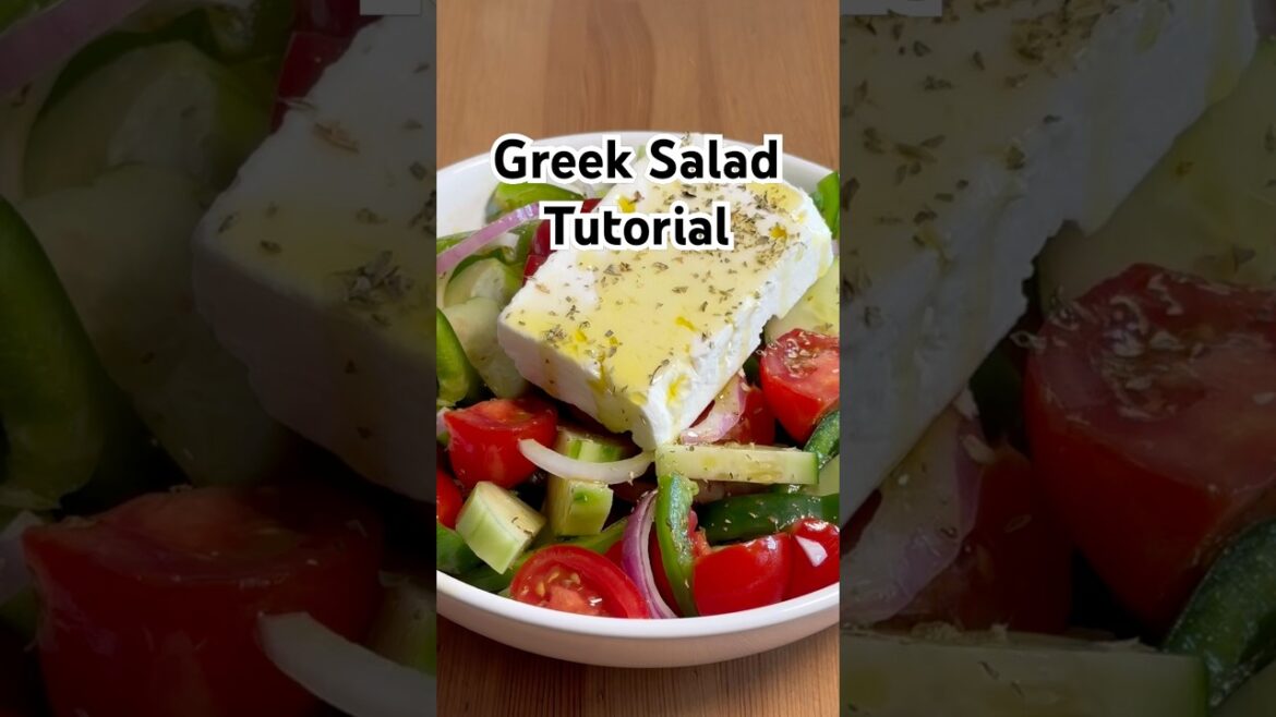 How to Make an Authentic Greek Salad #greekcuisine #food #greeksalad #greece #greekfood #athenapot