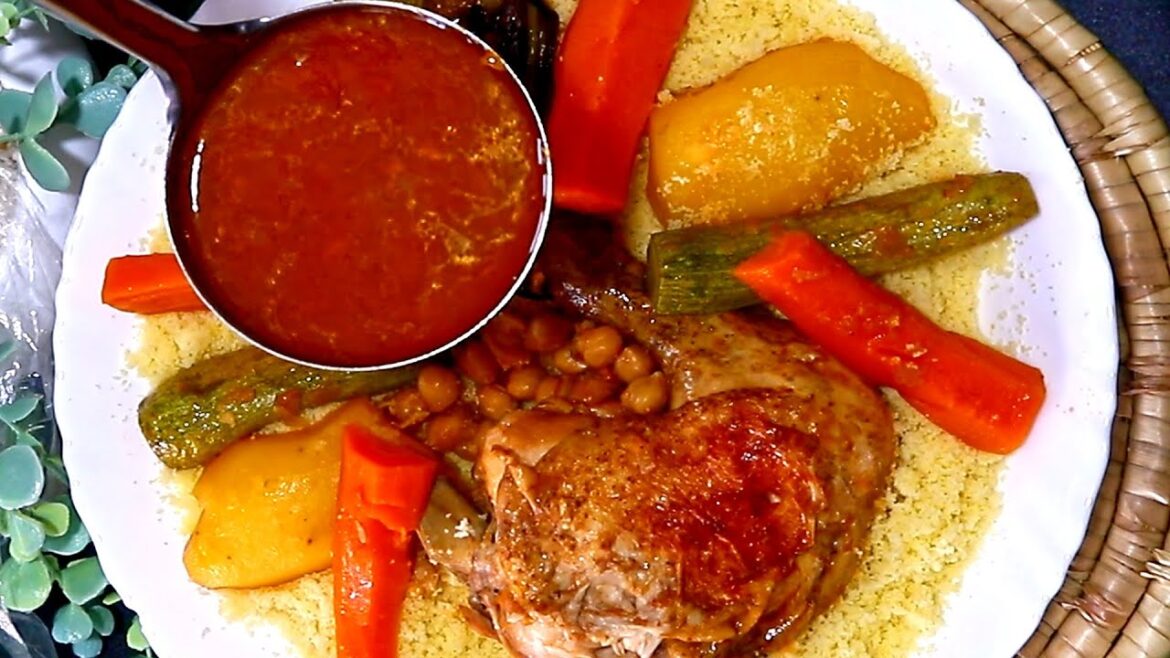 طريقة تحضير الكسكس(كسكسي)/ كسكس بالدجاج و لا اروع