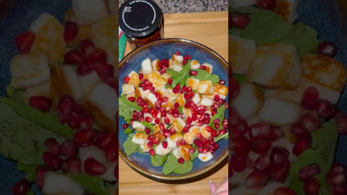 Rocca halloumi salad #food #asmr