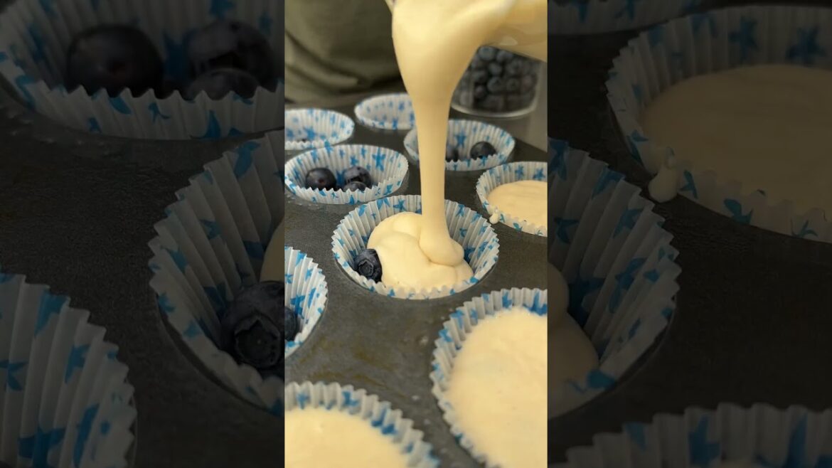 Pancake Blueberry Muffins #Shorts Pancake Blueberry Muffins #Shorts