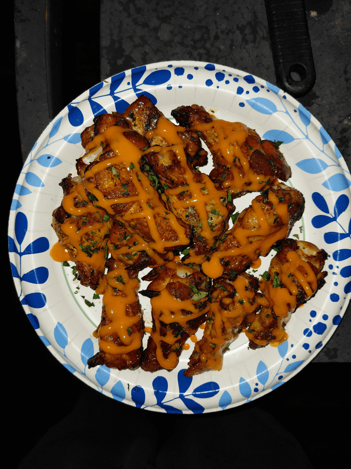 All drums leftover from yesterday are today's appetizer.