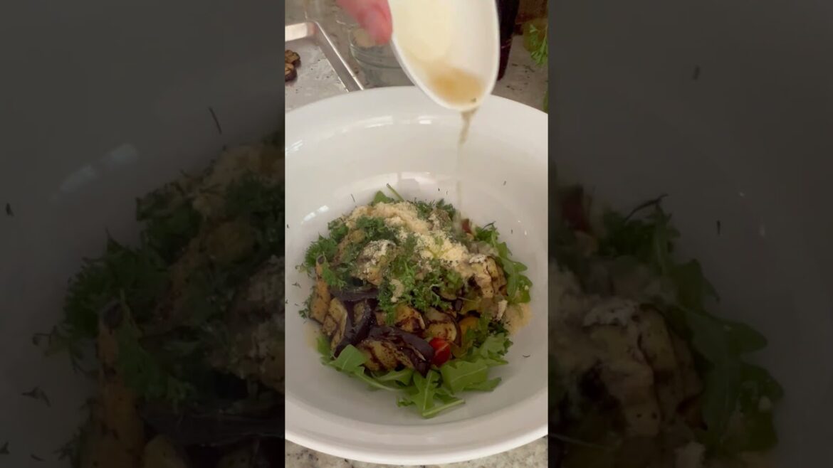 Grilled Eggplant Salad Recipe | Fresh, Smoky & Plant-Forward | #shorts