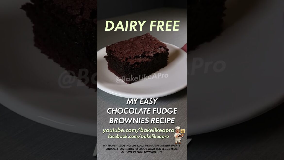 Easy Chocolate Fudge Brownies Recipe DAIRY FREE #chocolate #dessert #recipe