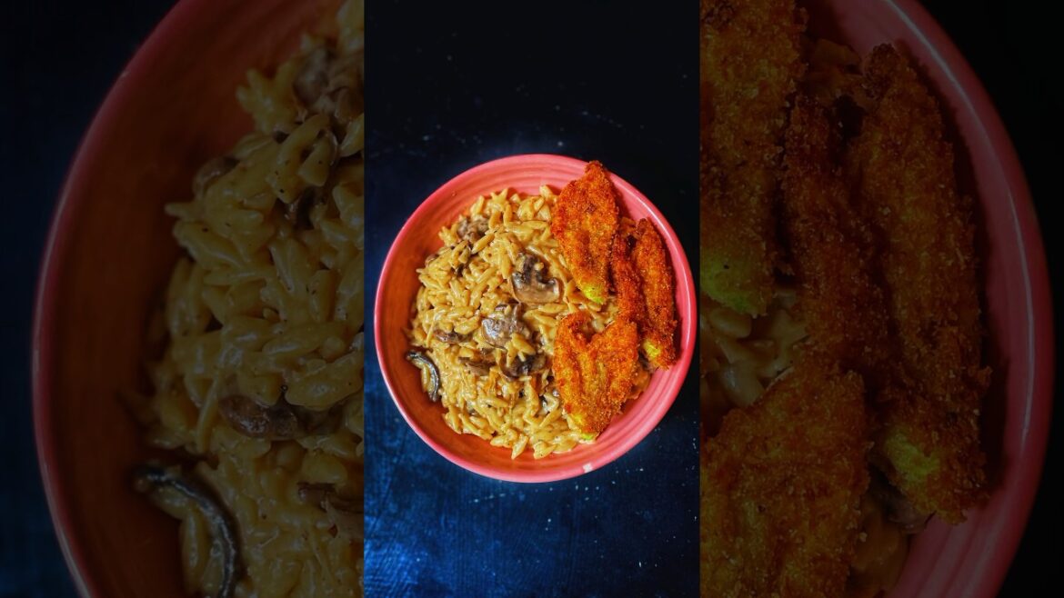 Pumpkin Flower and Mushroom Orzo Pasta | Kitchenstagram Pumpkin Flower and Mushroom Orzo Pasta | Kitchenstagram