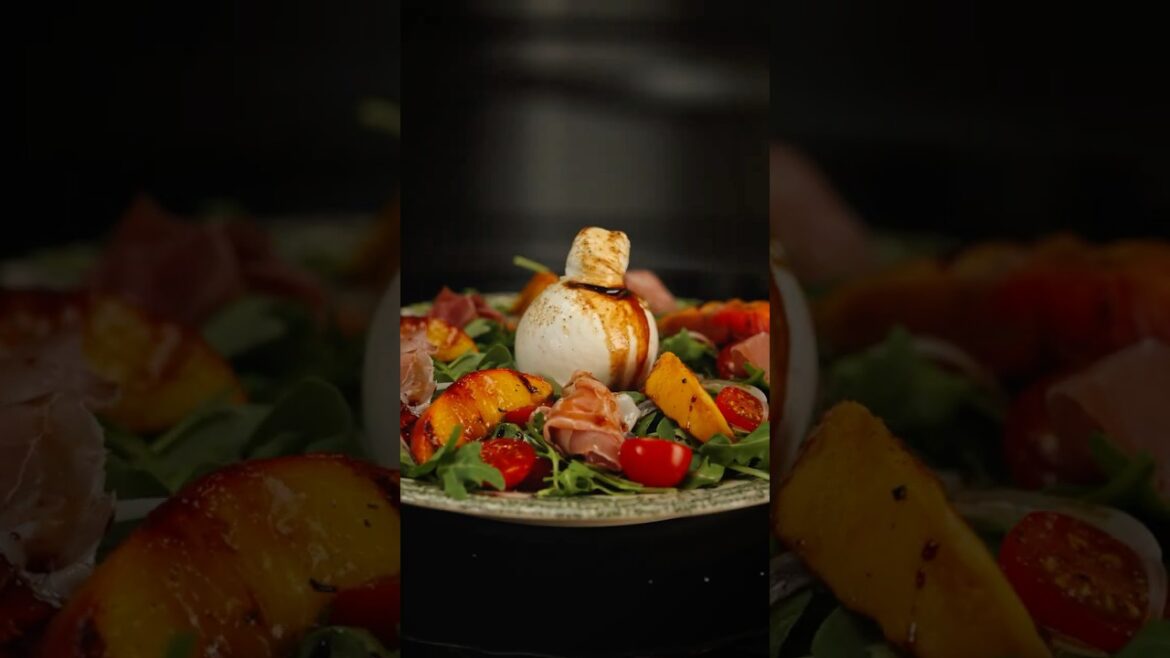 Grilled Peach Buratta Salad