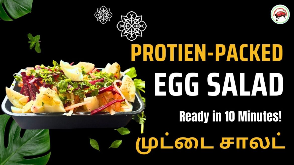 10 mins Breakfast with Protein rich Salad Recipe | Egg Salad Recipe