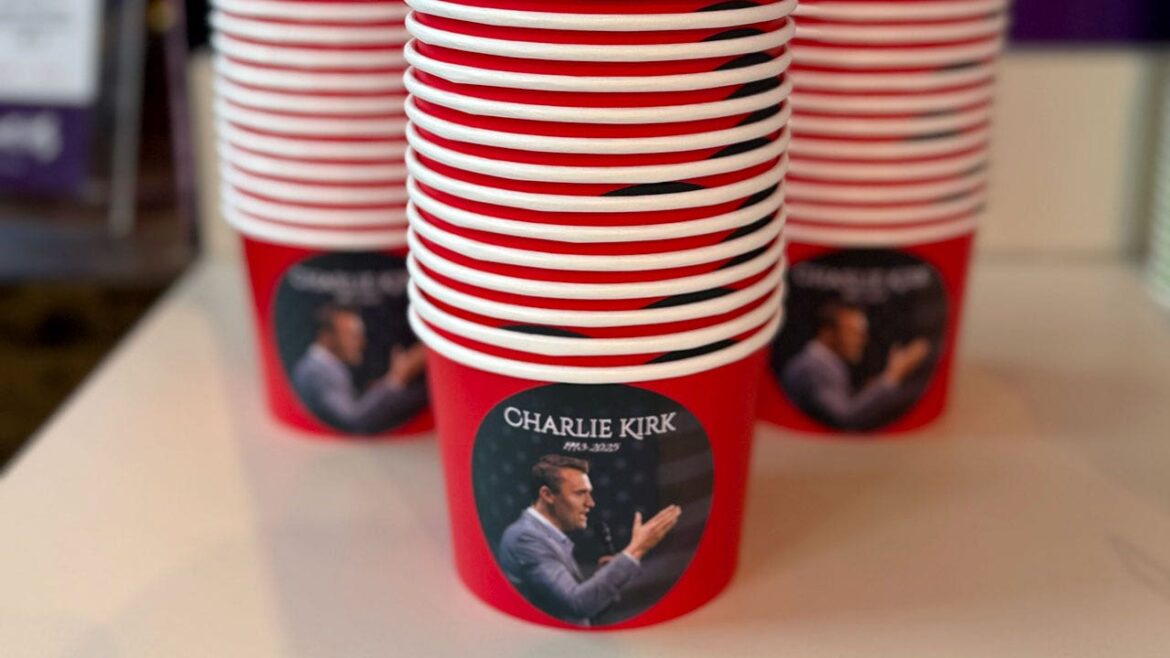 Idaho frozen yogurt shop honors Charlie Kirk with memorial stickers on its product cups Idaho frozen yogurt shop honors Charlie Kirk with memorial stickers on its product cups