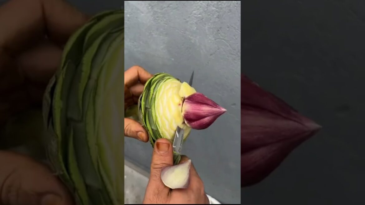 How to clean artichokes ? || artichoke cutting skill #satisfying #shorts