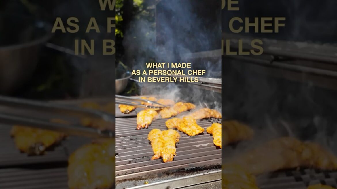 What I made as a personal chef in Beverly Hills. grilled COLOSSAL shrimp. preserved lemon cous cous