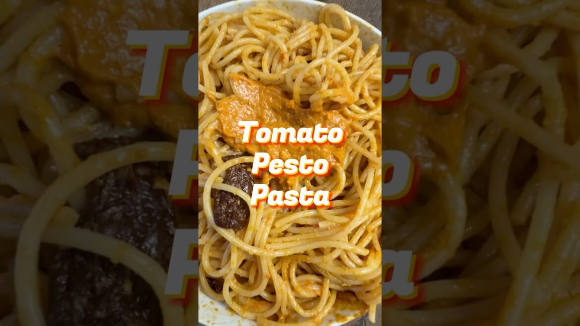 Tomato Pesto Pasta #easy #recipe #fyp #food #foodie #vegan #pasta